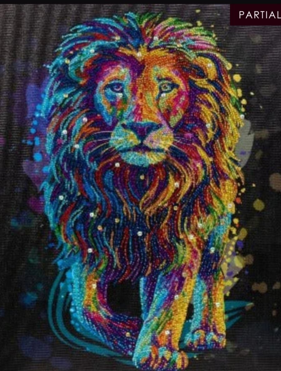 Rainbow lion 40x50cm diamond painting kit