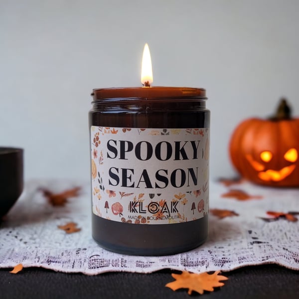 Spooky Season Soy Candle: Halloween Home Decor, Autumn Scent