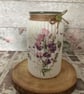 Ribbed Glass Vase. Sweet Pea. Bee. - Image 4