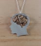 Sterling Silver Anxiety Head Necklace (SKU201025)
