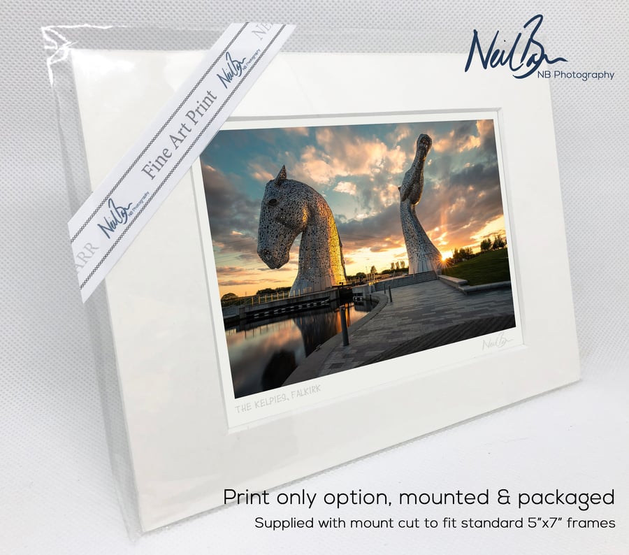 The Kelpies Falkirk Scotland - A6 (7" x 5") Unframed Print