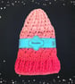 Crocheted Spiral Post Beanie Hat - Image 6