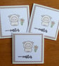 Pack of 3 Mini Easter Cards - Sheep - Fawn Polka Dots - Image 4