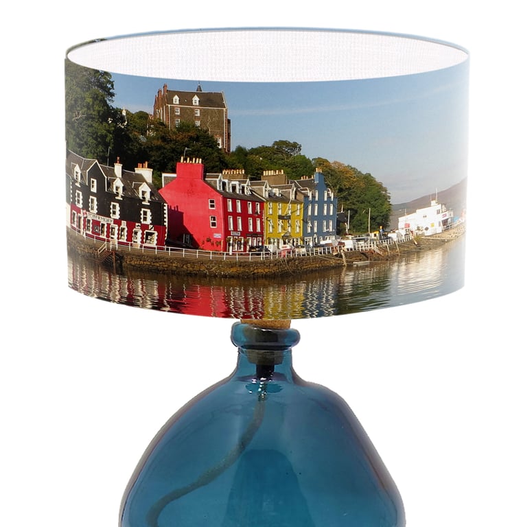 Photographic Lampshade, Tobermory, Isle of Mull, Scotland, Coastal Lamp 