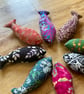 Small catnip fish……colourful batik cotton cat toy - Image 4
