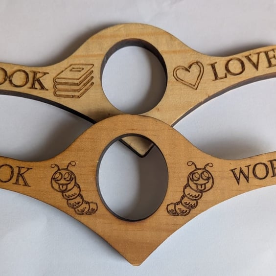 Wooden Thumb Page Holder .Reading Aid .Bookworm Gift. Book Lover Gift