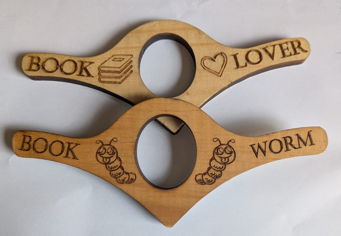 Wooden Thumb Page Holder .Reading Aid .Bookworm Gift. Book Lover Gift