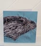 Otter Embroidery Art Greeting Card