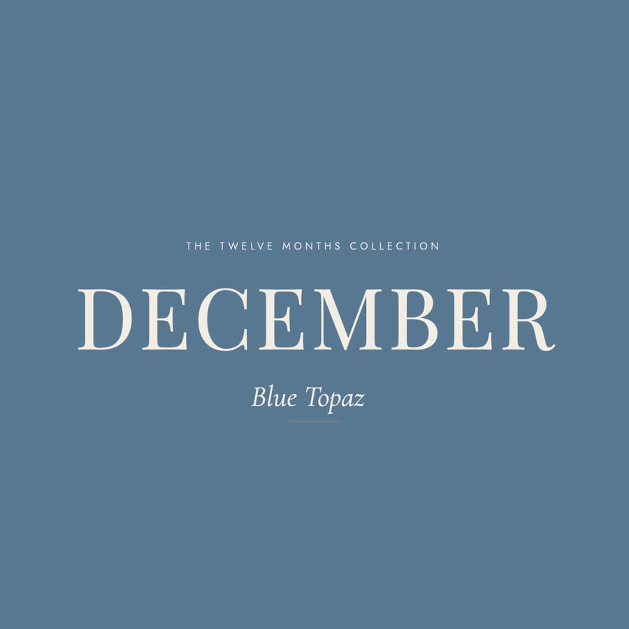 December Birthstone Ring - Hammered Silver & Blue Topaz - Handmade in England