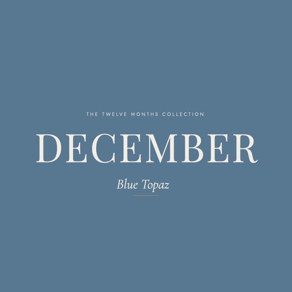 December Birthstone Ring - Hammered Silver & Blue Topaz - Handmade in England