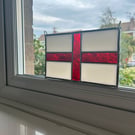 England St George Flag - large stained glass