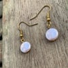 Cream pearl dangle earrings