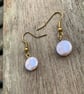Cream pearl dangle earrings