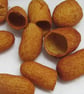 10 Onion Golden Brown Naturally Dyed Silk Cocoons - Image 1