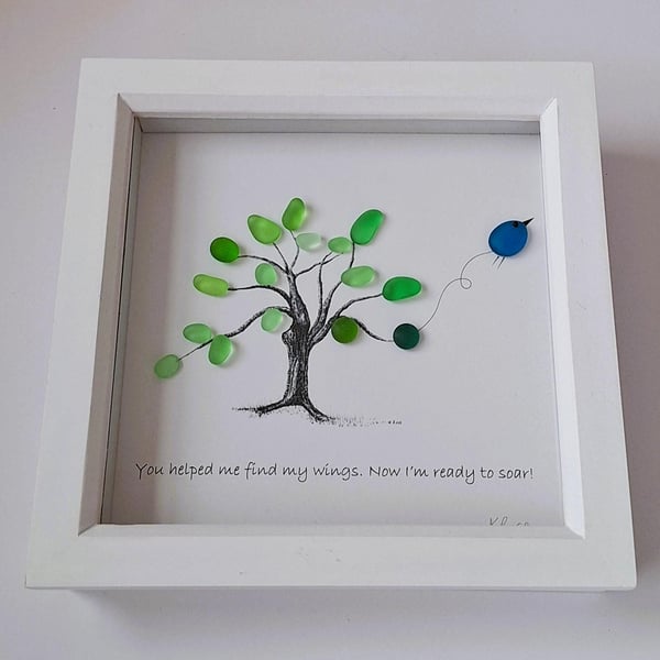 Teacher Appreciation Gift: Framed Bird Art Tree Print