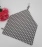 Peg bag small, sale, light grey and white sail boat cotton, carabiner clip.  - Image 6