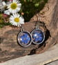 Blue Flower Resin Earrings, 304 Stainless Steel Hooks, Made in Scotland - Image 5