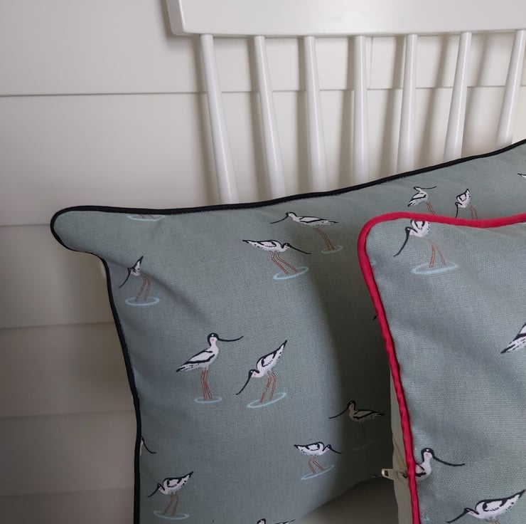 Sophie Allport Coastal Birds Cushion Cover wit... Folksy