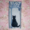 Glasses case - Cat under tree