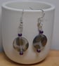 Clear circle peacock earrings - Image 3