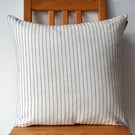 Handwoven Ivory Dot Pillow, Minimalist Boho Cushion Cover (18"x18")