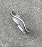 Silver Wave Ring, oxidised band, silver River Ring, 4mm band, wedding ring, wave - Image 7