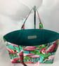 Flamingos tote bag, Tropical shopper, handmade in Sussex - Image 10