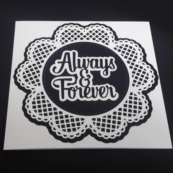 Always and Forever Greeting Card - Black and White