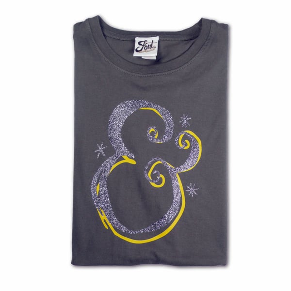 Ampersand T-Shirt. Women's, Teen glitter top, Mother daughter matching clothing.