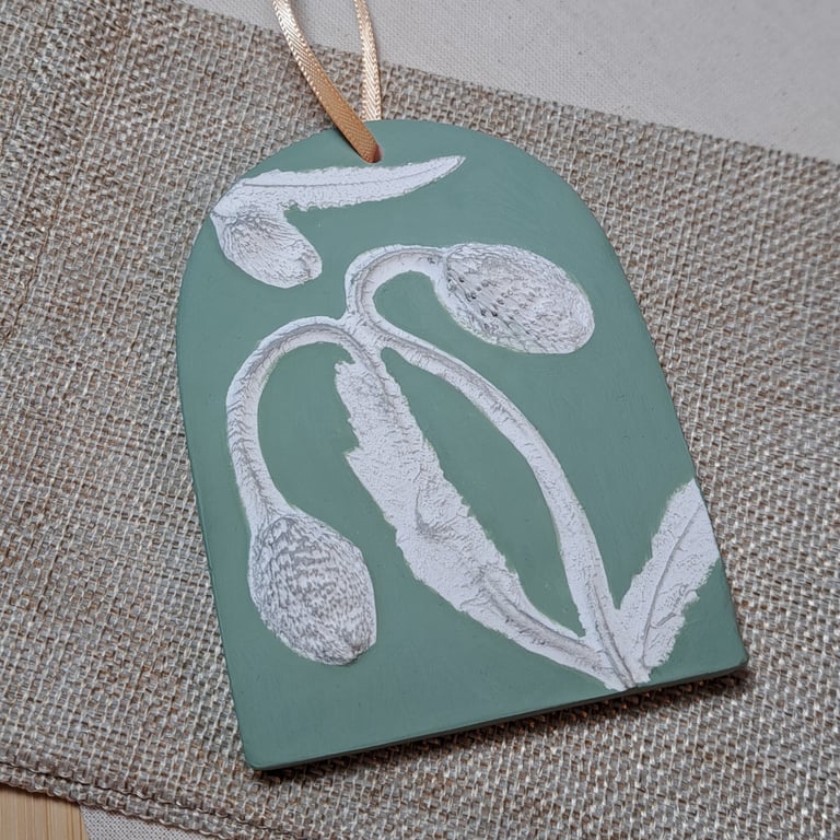 Ladybird Poppy Botanical Casting Hanging Decoration