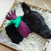 Needle Felted Greyhound Brooch