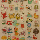 Fridge Magnet Buttons -Random Mix Pack of 6- FREEPOST-Lots of Themes -See Photos