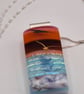 Sunset Over Water (11) Seascape Fused Glass Pendant
