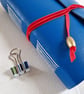 Blue Daisy Leather Journal, lined with Chiyogami Paper, perfect Mothers Day Gift - Image 7