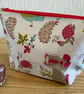 Turtle and Lion Makeup Bag, Handmade in the UK