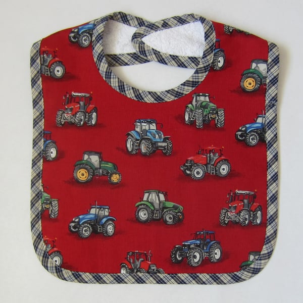 Ditsy Tractor Gown & Bib Set main image 1