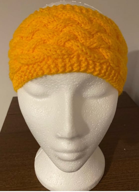 Cable knit headband earwarmer 