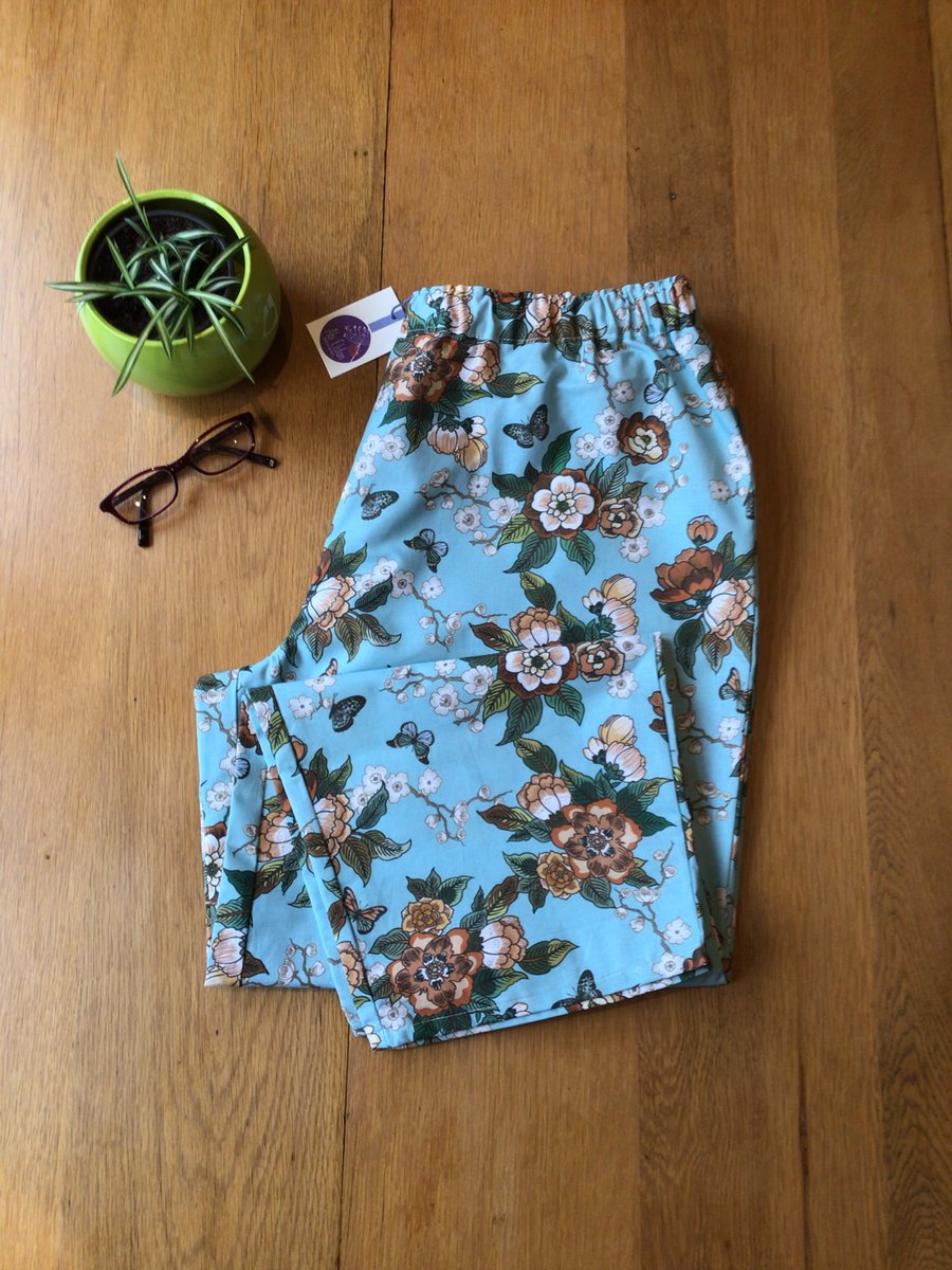 Pretty Blue Floral Pyjama Lounge Bottoms 