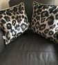 Cushion cover with Duck Feather Pad Luxury Leopard Truffle Crush Cushion. - Image 2