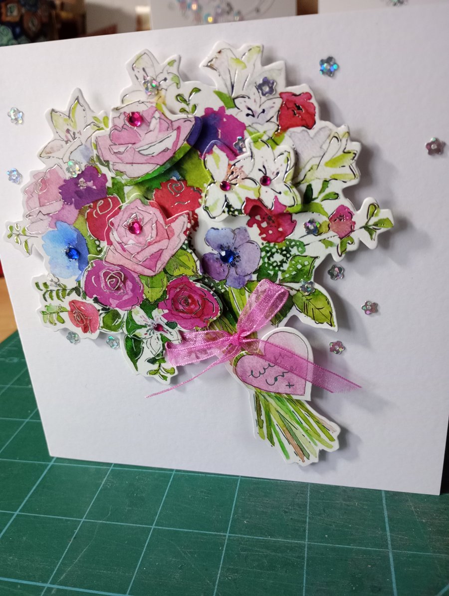 Bouquet of flowers card