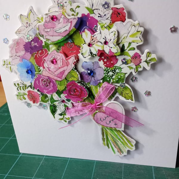 Bouquet of flowers card