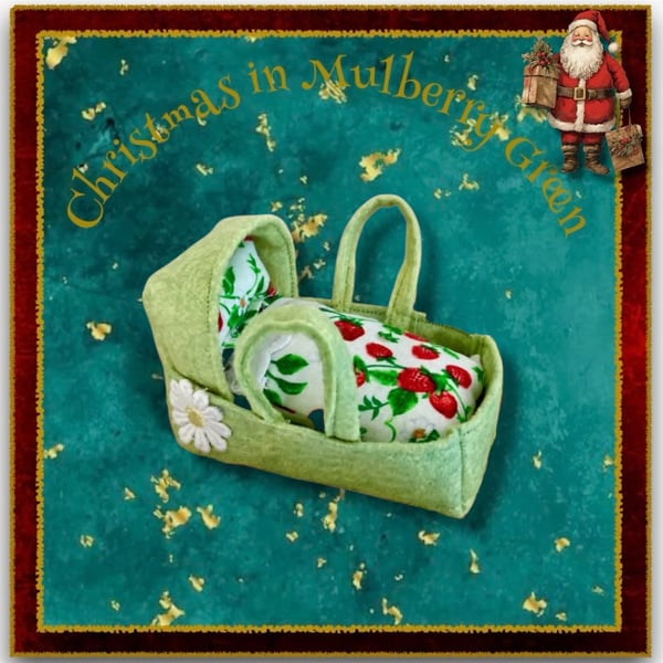 A Tiny Felt Cradle for the  Baby Pip Squeaks