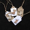 Christmas Stockings Tags - Handcrafted Christmas Gift Tags (set of 4)- dr17-0051
