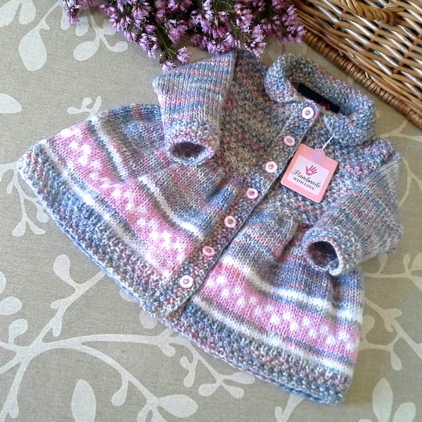 Designer Cosy & Warm Baby Girl's Knitted Dress 3-9 months size
