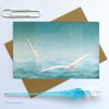 Skimming the breeze sailing blank card
