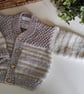 Designer Merino Wool Hand Knitted Baby Cardigan Gift Set Size 3-6 months  - Image 7