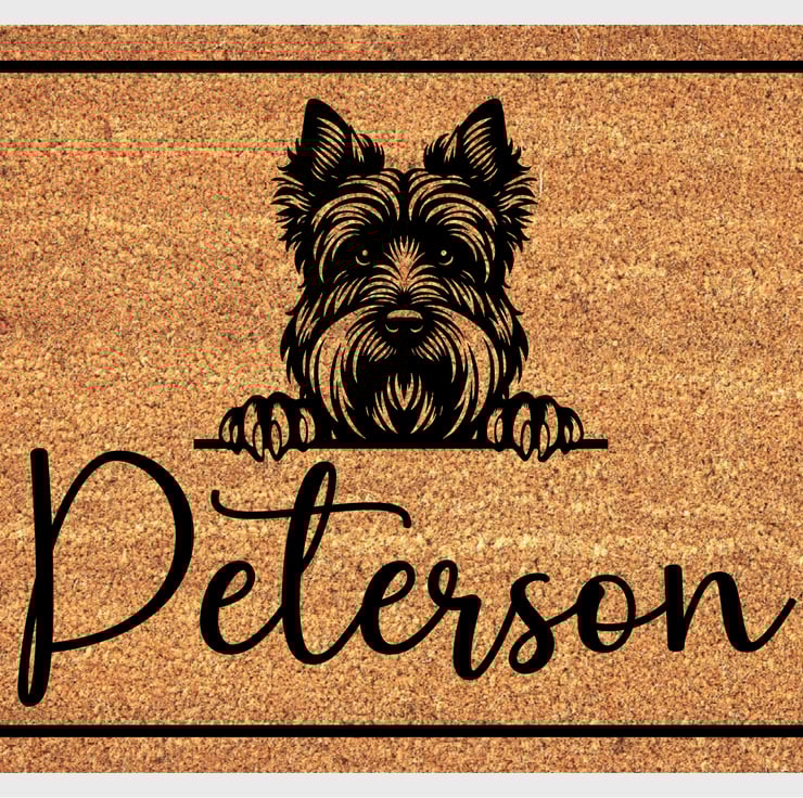 Scottish Terrier Door Mat No.2 Personalised S... Folksy