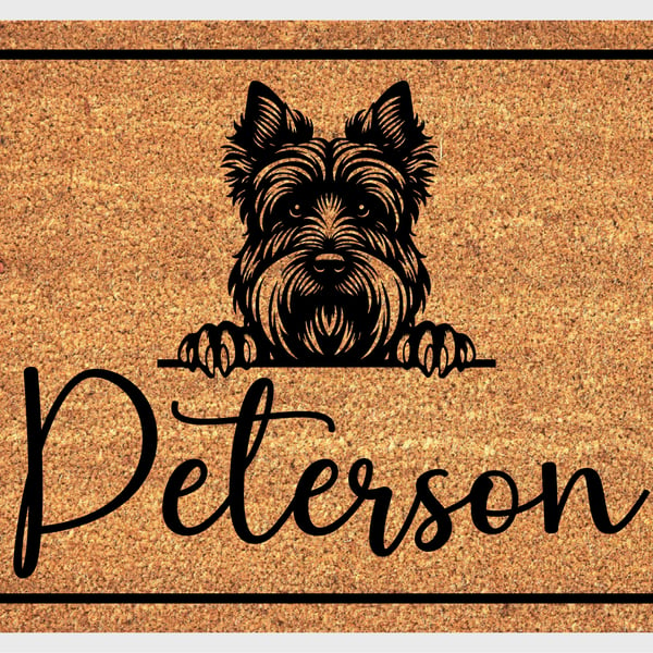 Scottish Terrier Door Mat No.2 - Personalised Scottish Terrier Welcome Mat 