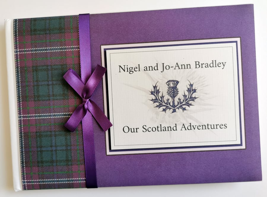 Scottish Scotland forever tartan wedding guest book, gift