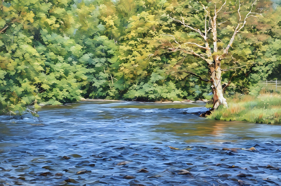 Yorkshire Dales Greeting Card A5 The Wharfe River 